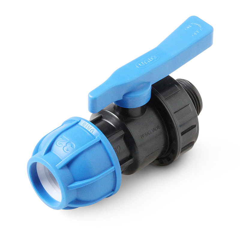 ПНД Кран шаравой компрессионный ВР 20x1/2 Pro-Aqua 