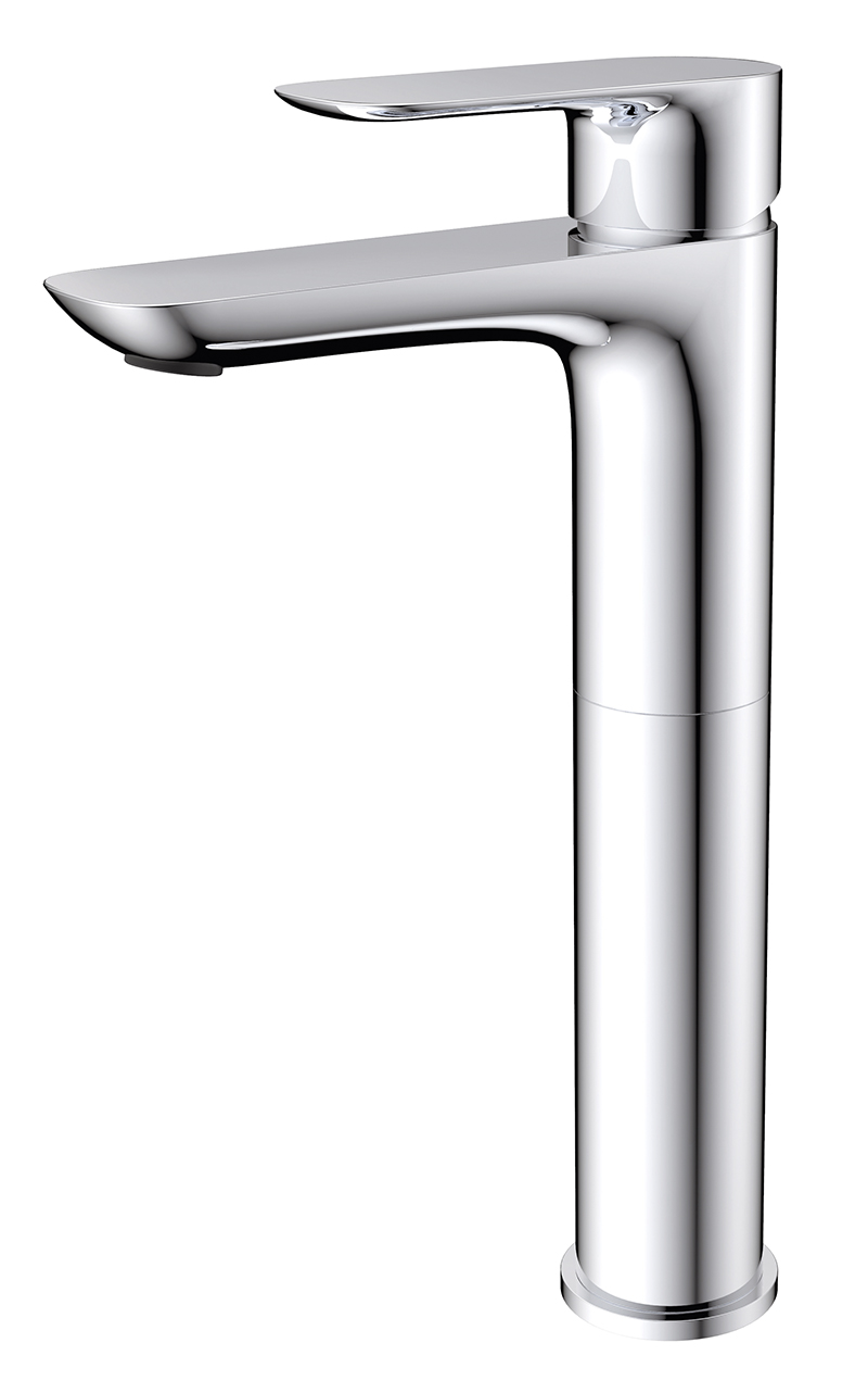 Смеситель KAISER Cezar 05111 для раковины высокий с гайкой, латунь, хром