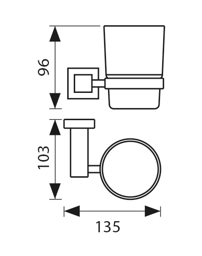 2305 Держатель стакана(стекло)_2 2305 Держатель стакана(стекло)_2