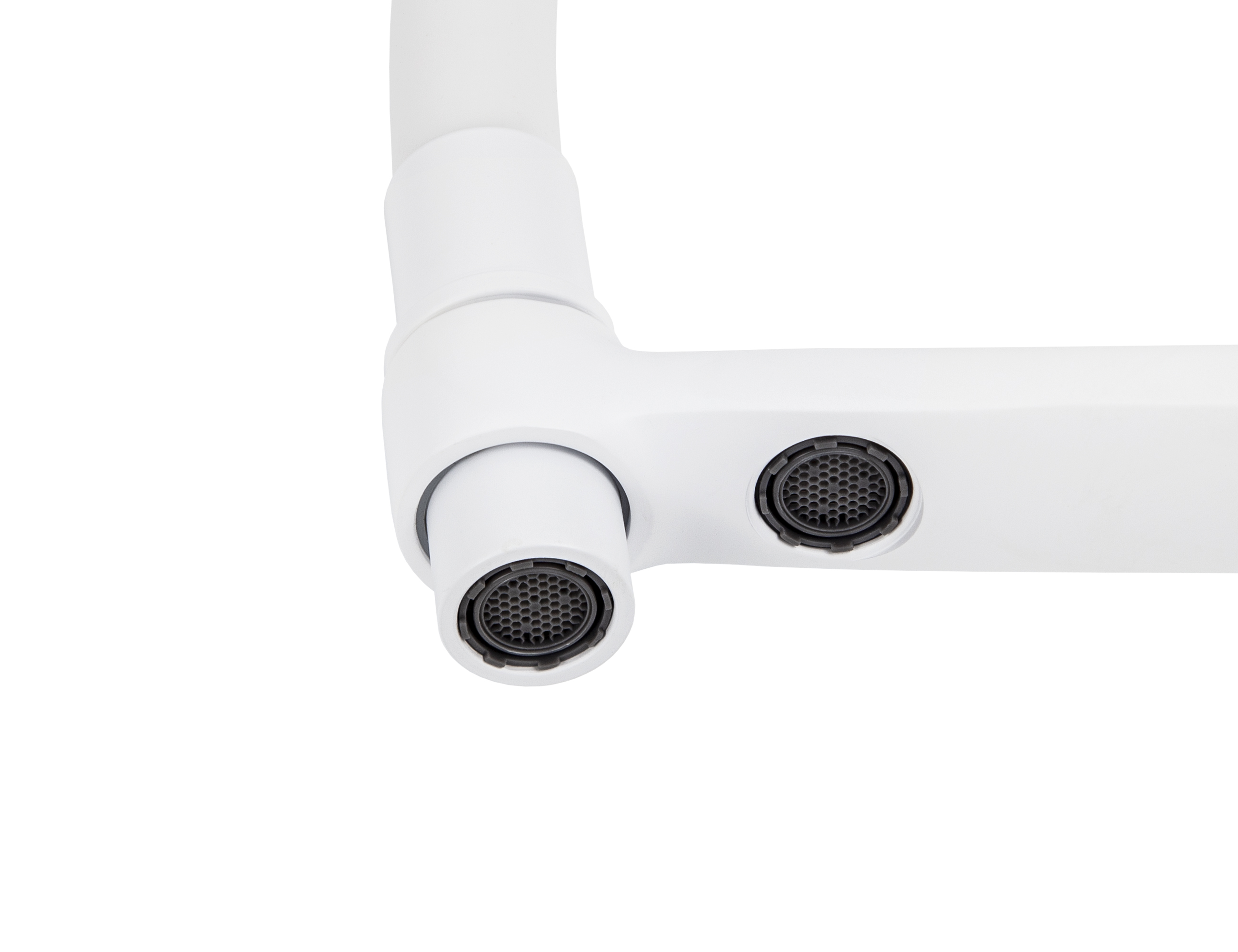 Смеситель VIKO  V-5604 для кухни, белый, излив поворотный, латунь