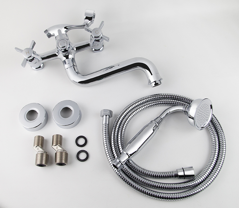 Смеситель KAISER Cross 41022 для ванны и душа, латунь, хром, поворотный