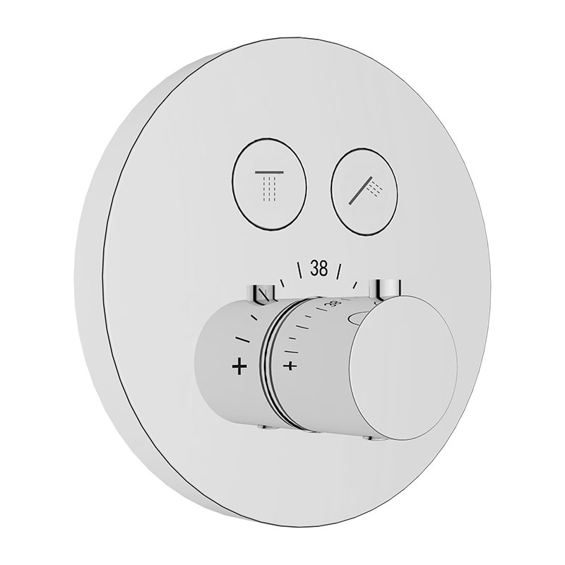 Душевая система встариваемая с термостатом KAISER Sano 08277, хром, латунь