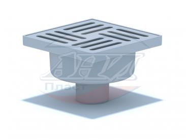 Трап верт. вып.  АНИ ф50 прямой, решетка пластик 15 х15