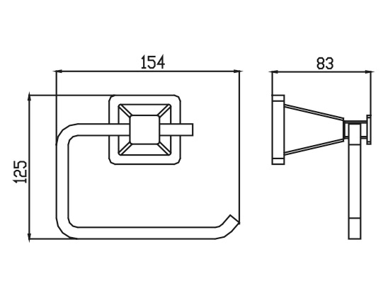 Держатель туалетной бумаги KAISER хром