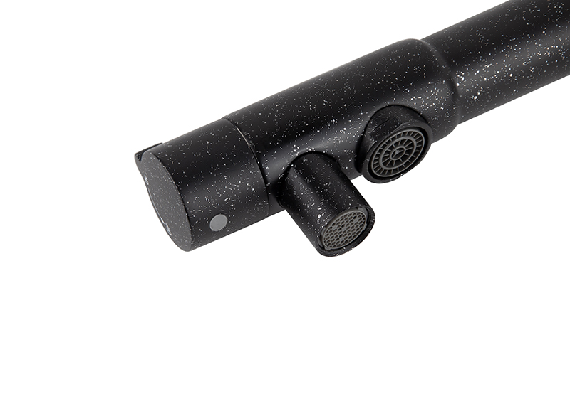 Смеситель KAISER Teka 13044-2 для кухни с подачей фильтрованной воды, чёрный мрамор, излив поворотны