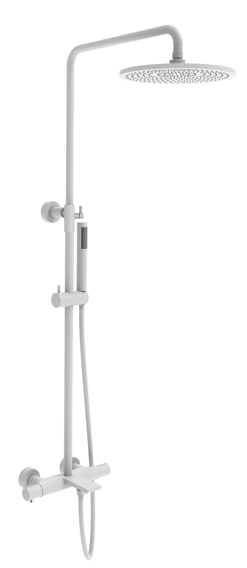 Душевая система с термостатом KAISER Serio 05382-4, белый матовый, латунь