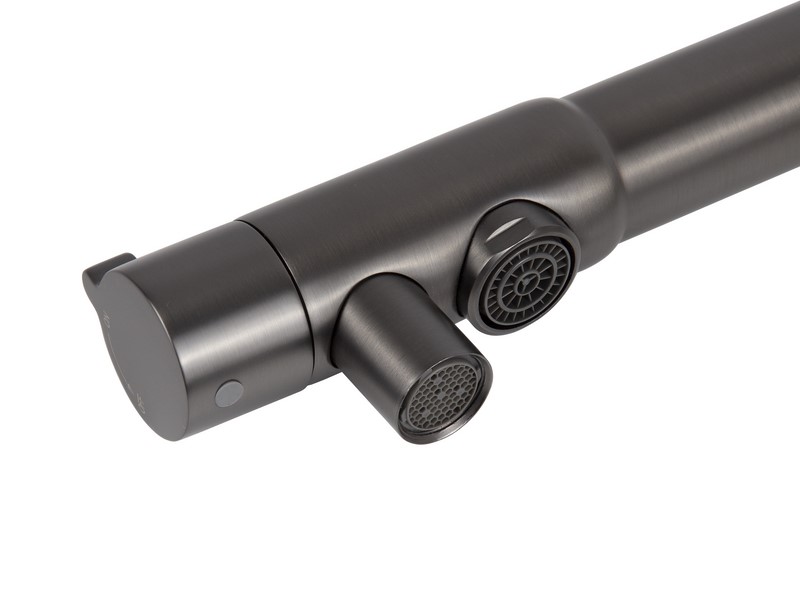 Смеситель KAISER Teka 13044-15 для кухни с подачей фильтрованной воды, воронёная сталь, излив поворо