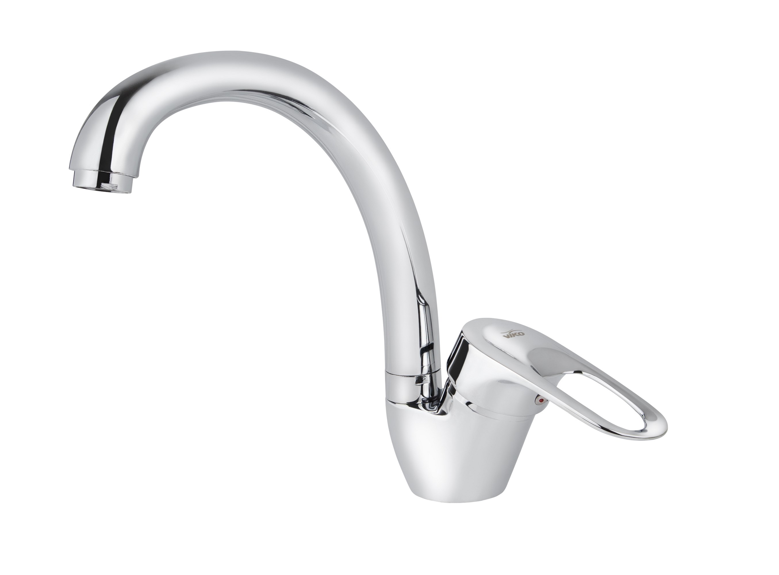 Смеситель VIKO  V-4204 для кухни, хром, излив поворотный, цинковый сплав