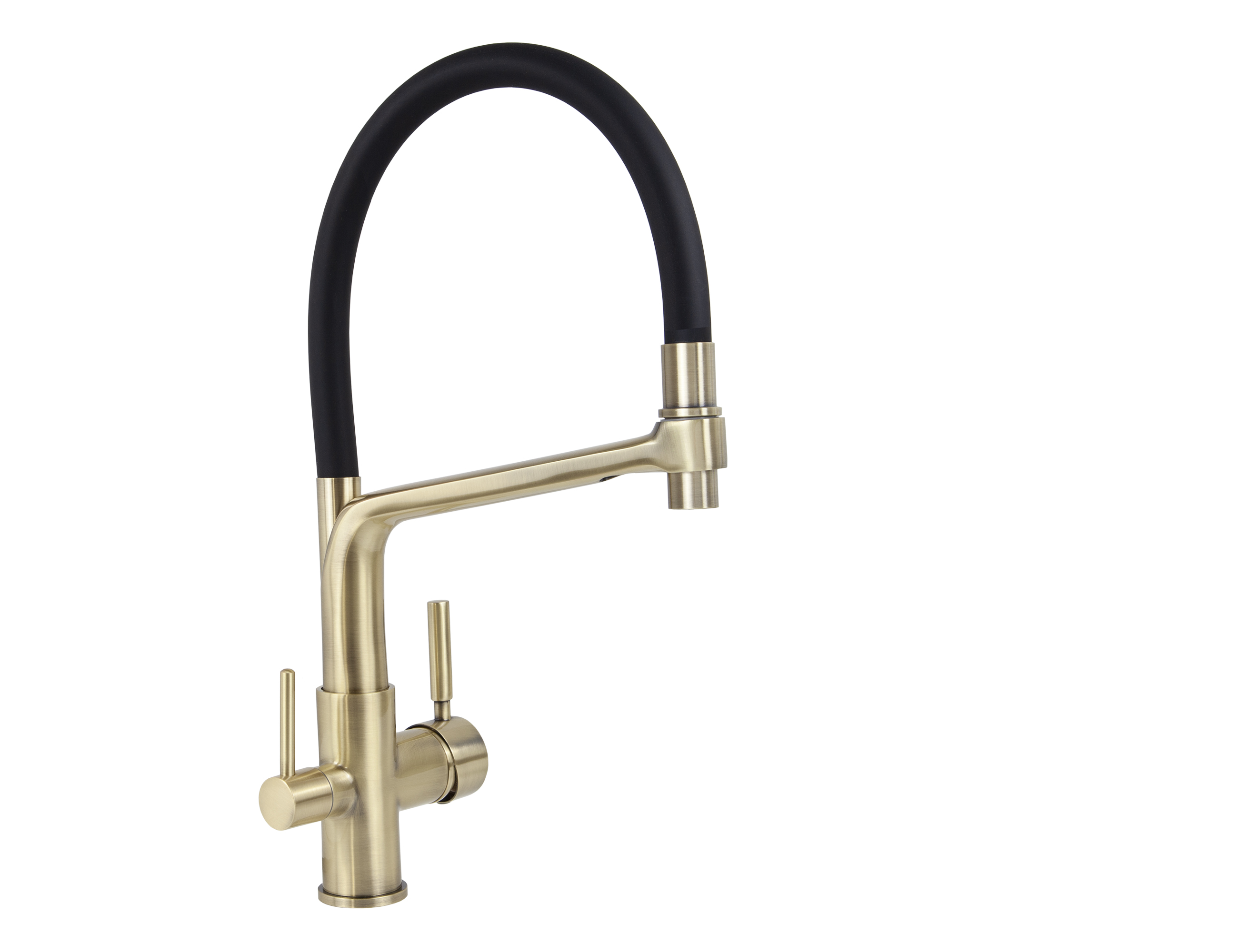 Смеситель VIKO  V-5603 для кухни, черный, излив поворотный, латунь