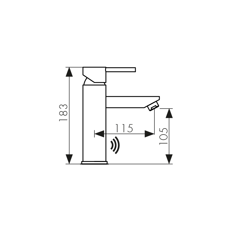 Смеситель KAISER Sensor для раковины 38311, сенсор, рукоятка