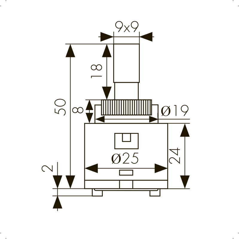 Картридж KАISER Ø25 для смес. 05511/43244/43344/43444/43111/53022/53077/47711 (стар. арт. 53К  зел)