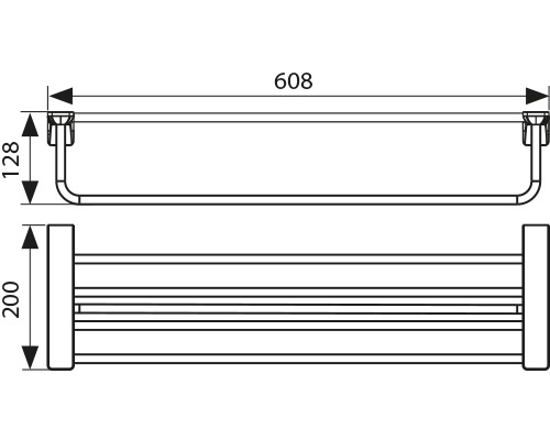 4509 Полка для полотенец с держателем_2
