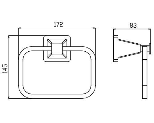 Держатель полотенца KAISER хром