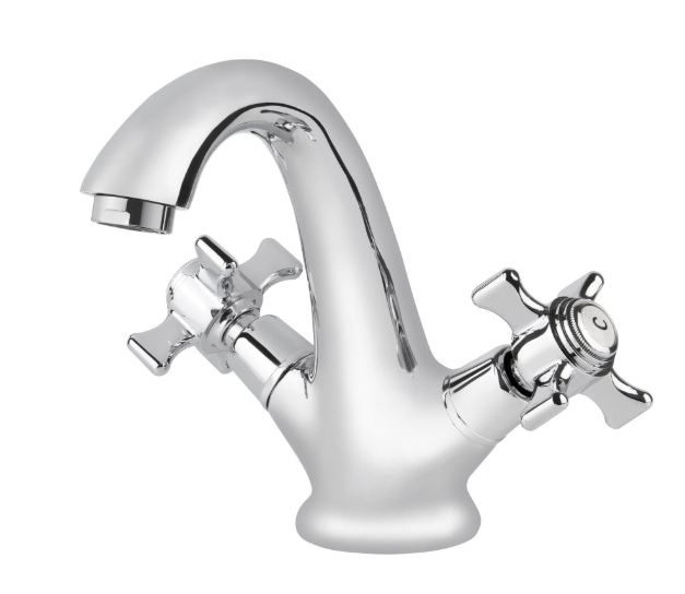 Смеситель VIKO для раковины крест керамика (монолитный)