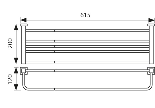 2309 Полка для полотенец с держателем_2