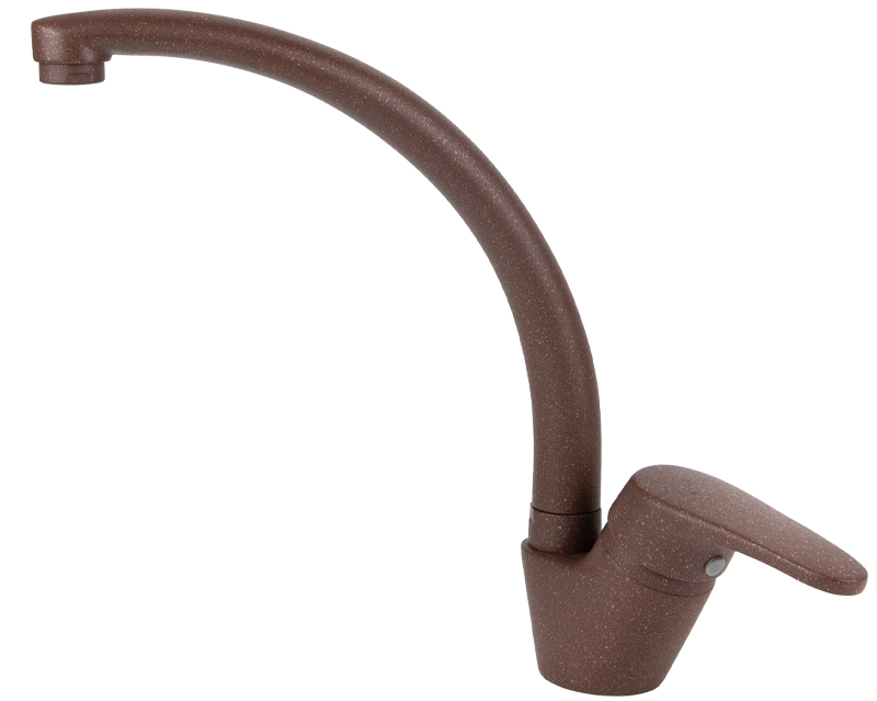 Смеситель KAISER County 55244-19 для кухни, темно-коричневый, излив поворотный, латунь