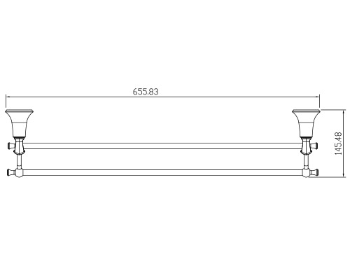 4008 Держатель полотенца(прямой) двойной_2