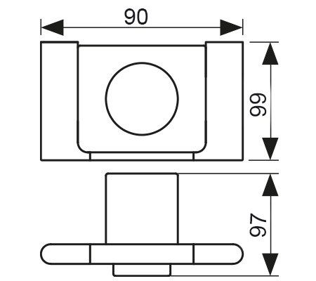 Держатель стакана(стекло) KAISER черный (нерж)