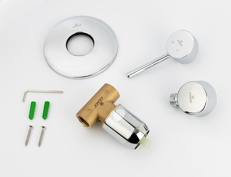 Смеситель KAISER Merkur 26017 для ванны и душа, латунь, хром, скрытый