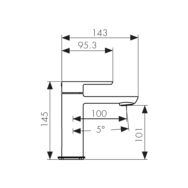 Смеситель KAISER Saga 53011 для раковины, латунь, хром