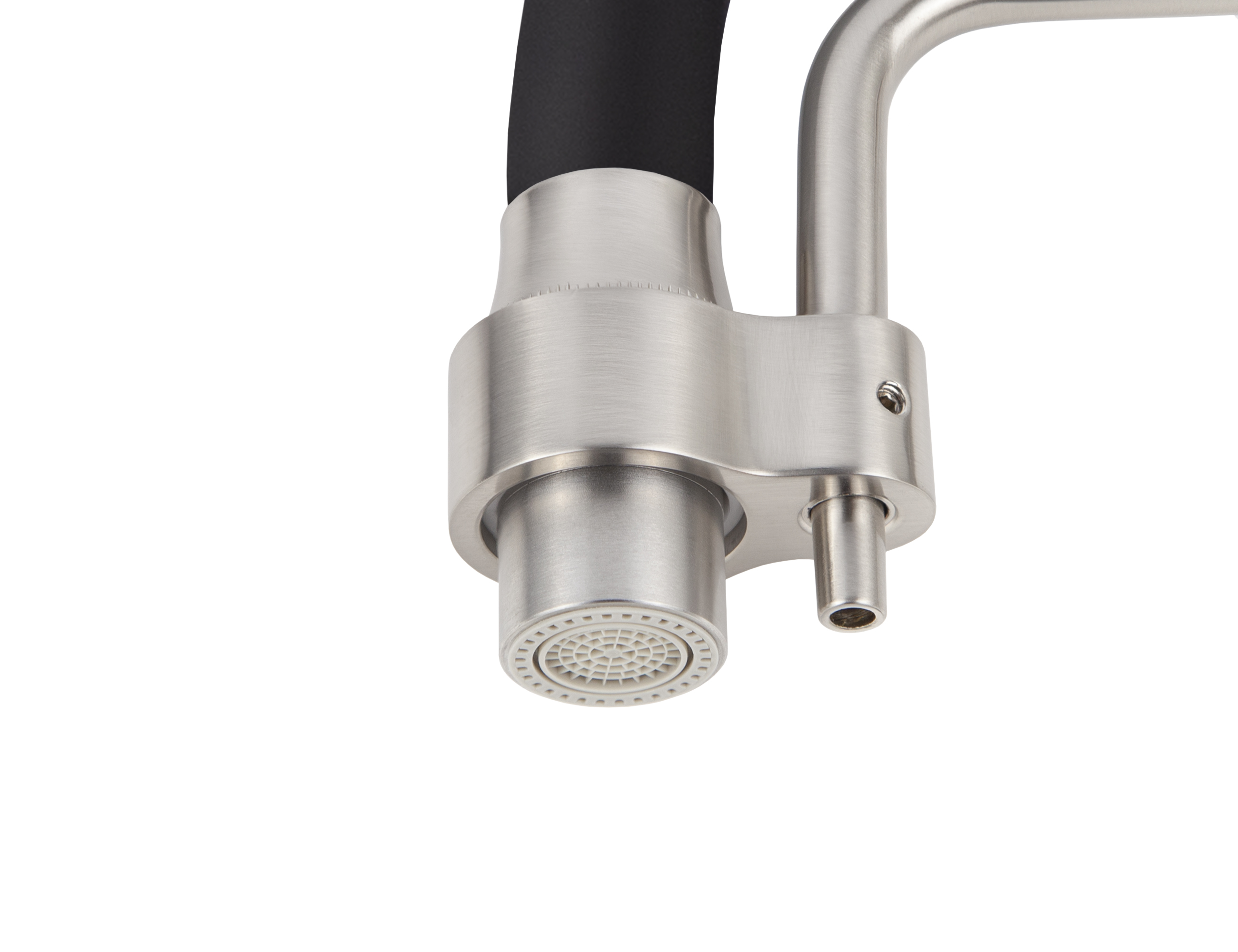 Смеситель VIKO  V-5615 , чёрный, излив гибкий, поворотный, под фильтр, латунь