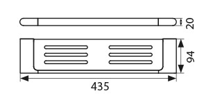 2709 Полка настенная прямая L-440mm_2