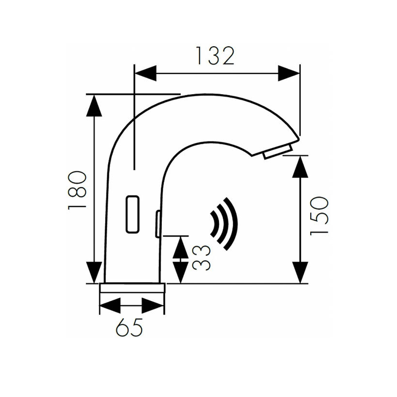 Смеситель KAISER Sensor 38421 для раковины сенсорный, латунь, хром