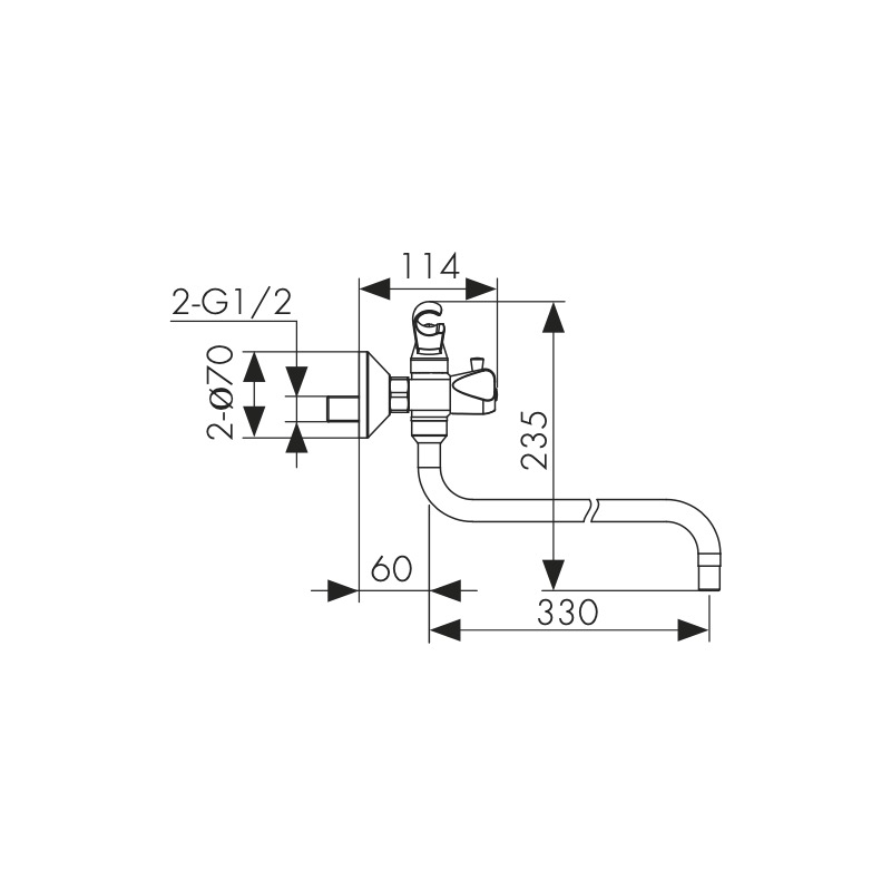 Смеситель KAISER Delta 11090 для ванны и душа, латунь, хром, поворотный