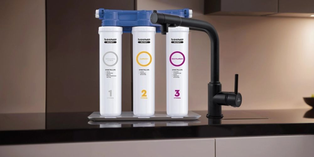 Готовый набор для кухни: смеситель KAISER и фильтр БАРЬЕР Готовый набор для кухни: смеситель KAISER и фильтр БАРЬЕР